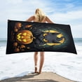 thumbnail image 1 of Halloween Scary Night Full Moon Beach Towel – with A Unique Design, Extra Large,XL (32”x 63”) for Kids & Adults, 1 of 7
