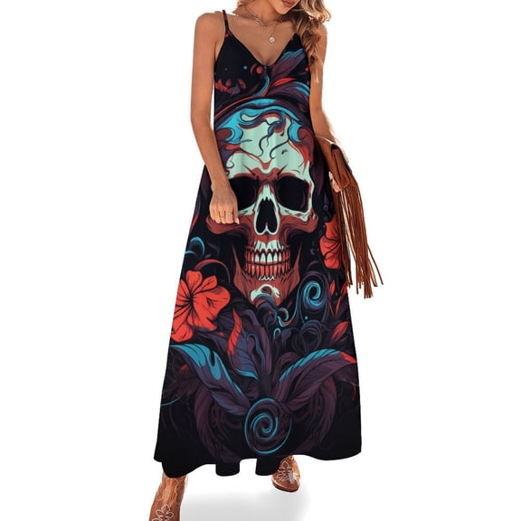 Halloween Scary Night Full Moon Fine Art Sleeveless Dress Summer Dress Woman 2025