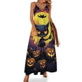 thumbnail image 1 of Halloween Scary Night Full Moon Sleeveless Dress for Women Clothing Female Women's Summer Skirt, 1 of 7