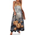 thumbnail image 1 of Halloween Scary Night Full Moon Sleeveless Dress for Women Clothing Female Women's Summer Skirt, 1 of 7