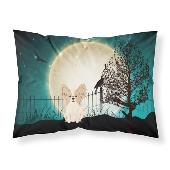 Halloween Scary Papillon Sable White Fabric Standard Pillowcase