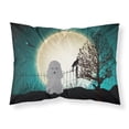 thumbnail image 1 of Halloween Scary Poodle Silver Fabric Standard Pillowcase, 1 of 2