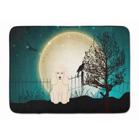 Halloween Scary Poodle White Machine Washable Memory Foam Mat