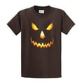 thumbnail image 1 of Halloween Scary Pumpkin Face Jack-o-lantern Trick-or-Treating Spooky Men's Short Sleeve T-shirt-brown-6xl, 1 of 4