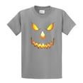 thumbnail image 1 of Halloween Scary Pumpkin Face Jack-o-lantern Trick-or-Treating Spooky Men's Short Sleeve T-shirt-sportsgray-5xl, 1 of 4