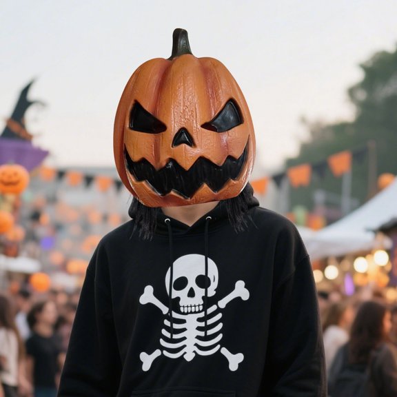 Halloween Scary Pumpkin For Adults Kids Party Costume Accessory Decoration Trick Or36637
