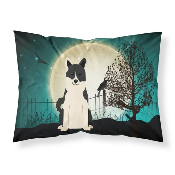 Halloween Scary Russo-European Laika Spitz Fabric Standard Pillowcase