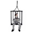 Halloween Scary Screaming Animated Skeleton Cage Prisoner with Light Up ...