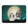 thumbnail image 1 of Halloween Scary Shih Tzu Black White Machine Washable Memory Foam Mat, 1 of 4