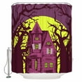 thumbnail image 1 of Halloween Scary Shower Curtain Set ，Waterproof Fabric Shower Curtains Castle Branches Moon Shower Curtains for Bathroom,Bathroom Decor 60"x72", 1 of 6