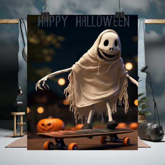 Halloween Scary Skater Matte Vertical Posters