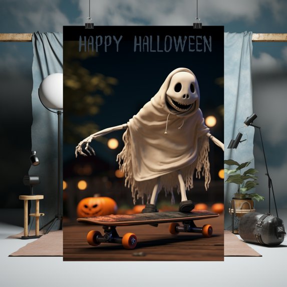 Halloween Scary Skater Matte Vertical Posters