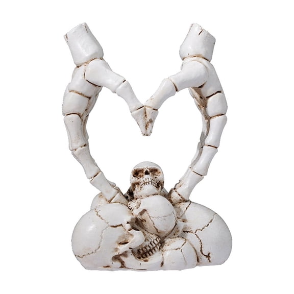 Halloween Scary Skeleton Hearts — Heart Shapes with Eerie Shadows, Halloween Decorations for Snack Tables, Dessert Stations & Halloween Party Setups for Halloween Parties with spooky setups
