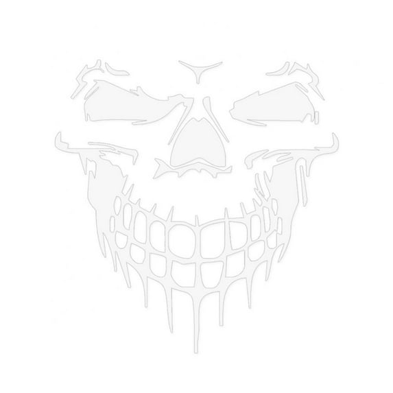 Halloween Scary Skull Sticker Car Motorcycle Vinyl Decorative Sticker Waterproof Reflective Fuel Tank Cap Styling Accessories