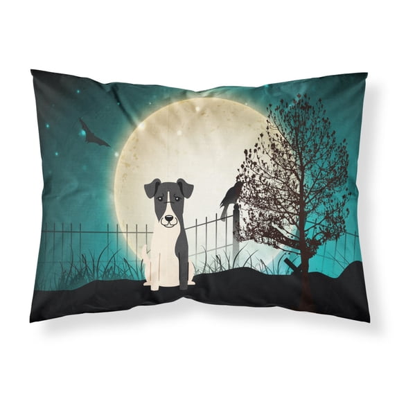 Halloween Scary Smooth Fox Terrier Fabric Standard Pillowcase