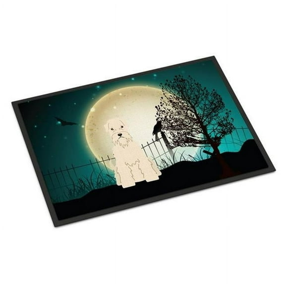 Halloween Scary Soft Coated Wheaten Terrier Indoor or Outdoor Mat 18 x 0.25 x 27 in.