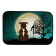 thumbnail image 1 of Halloween Scary Staffordshire Bull Terrier Chocolate Dish Drying Mat, 1 of 1