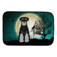 thumbnail image 1 of Halloween Scary Standard Schnauzer Black Grey Dish Drying Mat, 1 of 3