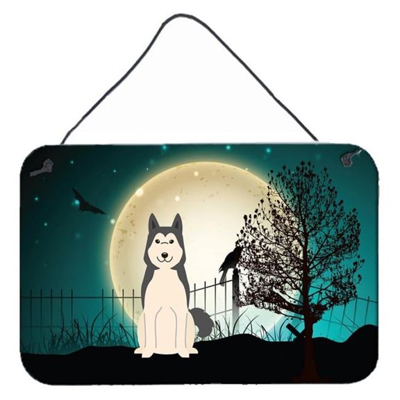 Halloween Scary West Siberian Laika Spitz Wall or Door Hanging Prints