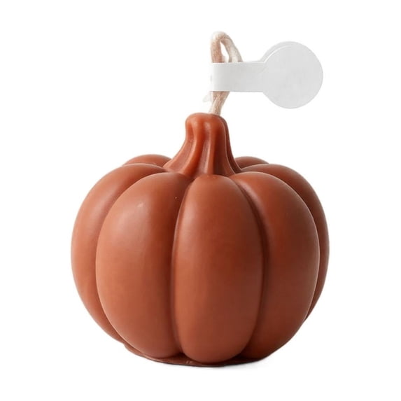 Halloween Scented Candle, Pumpkin Shaped Aromatherapy Soy Wax, 1 Pack Brown Decorative 2.8 inch Festive Candle, for Home Desktop Halloween Party Indoor Ambient Decor Spooky Holiday Atmosphere Enhance
