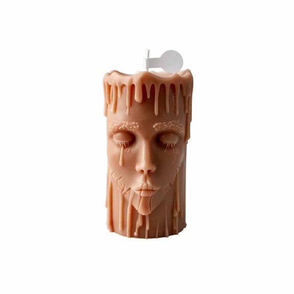 Halloween Scented Pillar Candle Drip Effect Decorative Wax Candle for Home Table Centerpiece Party Decor Gift