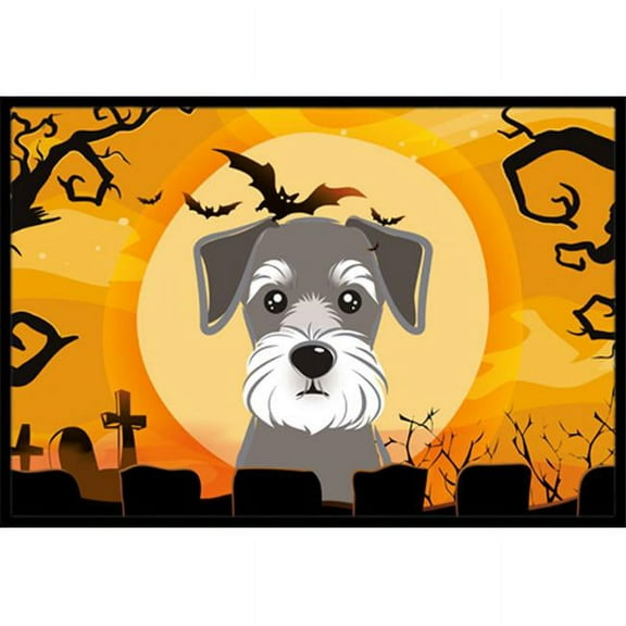 Halloween Schnauzer Door Mat