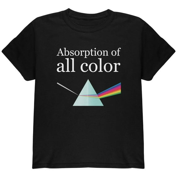 Halloween Science Absorption of Color Costume Youth T Shirt Black YSM