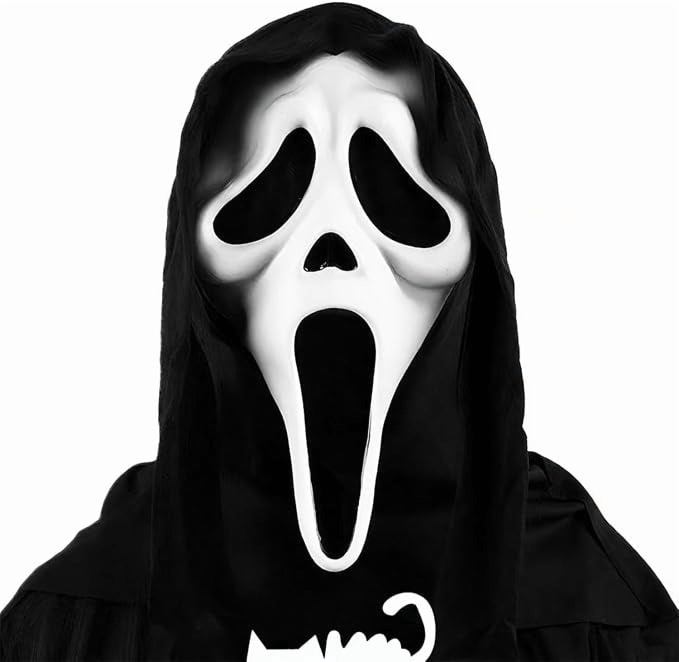 Halloween Scream Mask Natural Latex Scary Skull Mask - Halloween Horror Full Head Masquerade Cosplay Party Decoration