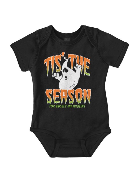 Halloween Season of Ghouls Goblins Romper Boys or Girls Infant Baby Brisco Brands NB