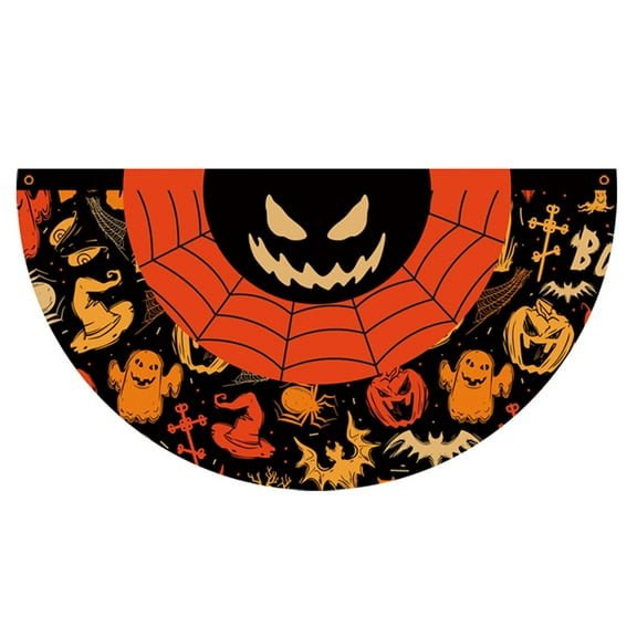 Halloween Semicircle Flag Hanging Cloth Outdoor Garden Decoration Banner Half Circle Flag
