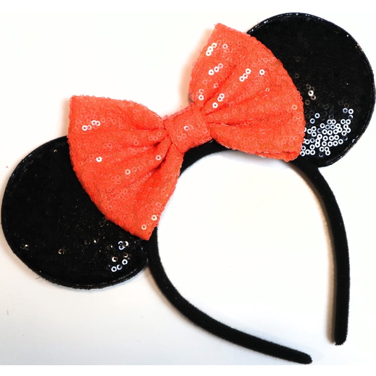 Halloween Sequin Minnie Ears Orange Mickey Sequin Halloween  display picture 2
