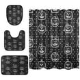 thumbnail image 1 of Halloween Series Jack O' Lanterns Bathroom Accessory Curtain Sets Bath Curtain Anti-Slip Mats and Toilet Pad 66x72in, 1 of 8