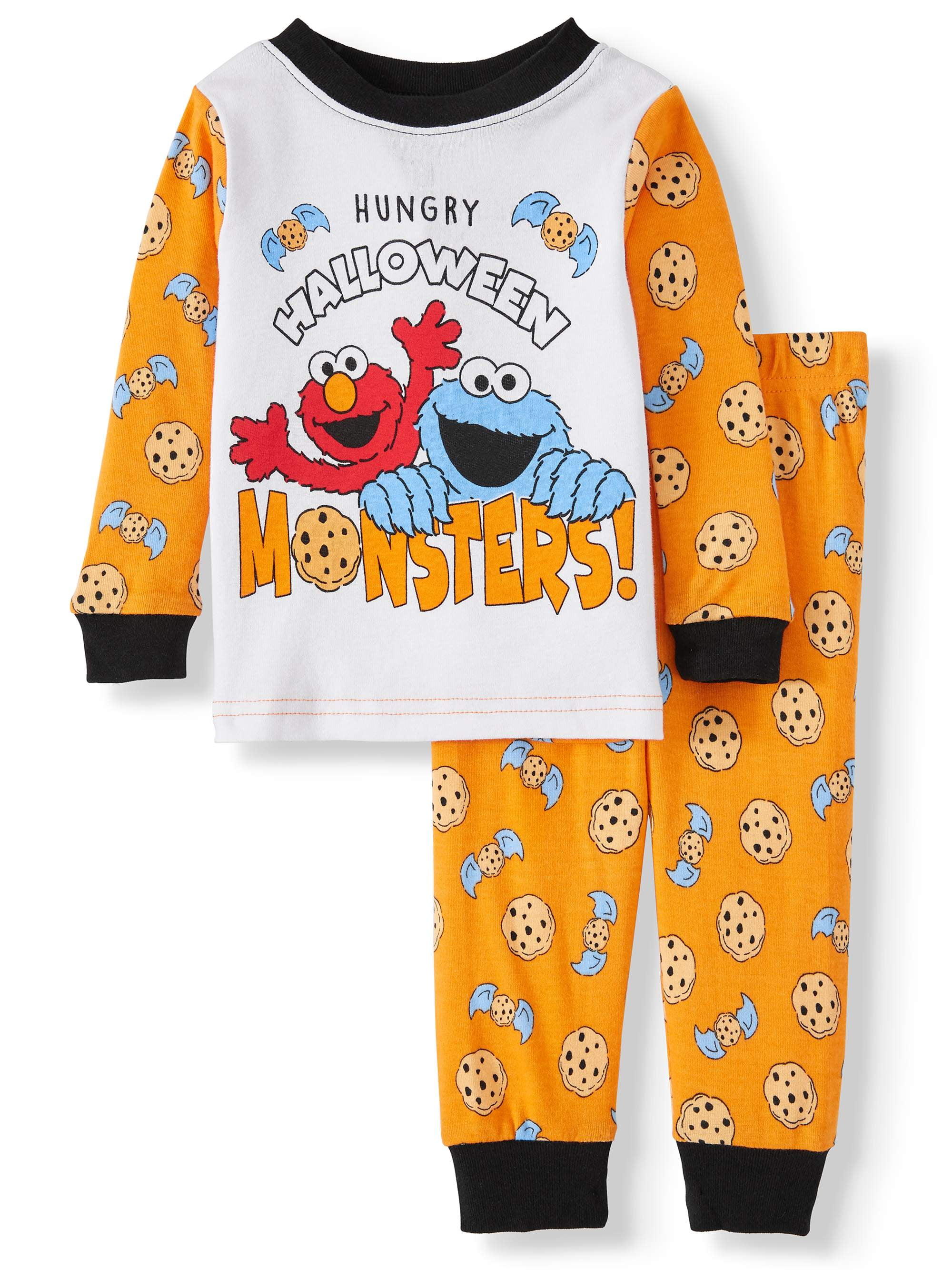 Halloween Sesame Street Baby Boy Long Sleeve Cotton Snug Fit Pajamas 2 Piece Set