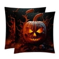thumbnail image 1 of Halloween Set of 2 Velvet Throw Pillow Covers with Unique Patterns in 16x16, 18x18, 20x20 Inches for Throw Pillow Inserts for Various Occasions, 1 of 6
