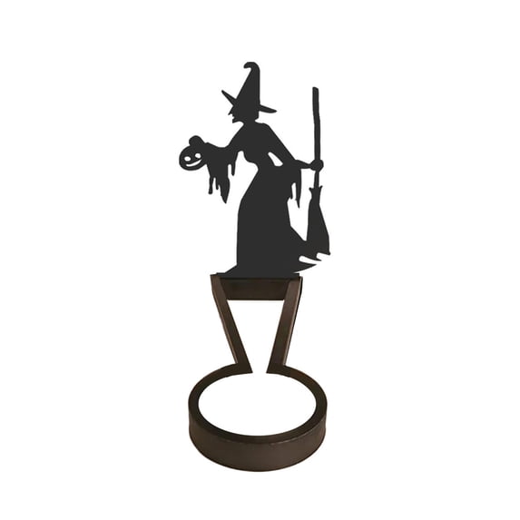 Halloween Shadow Projection Candle Holder Tealight Stand With Bat Pumpkin Cutouts