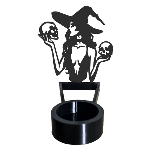 Halloween Shadow Projection Candle Holder Tealight Stand With Bat Pumpkin Cutouts