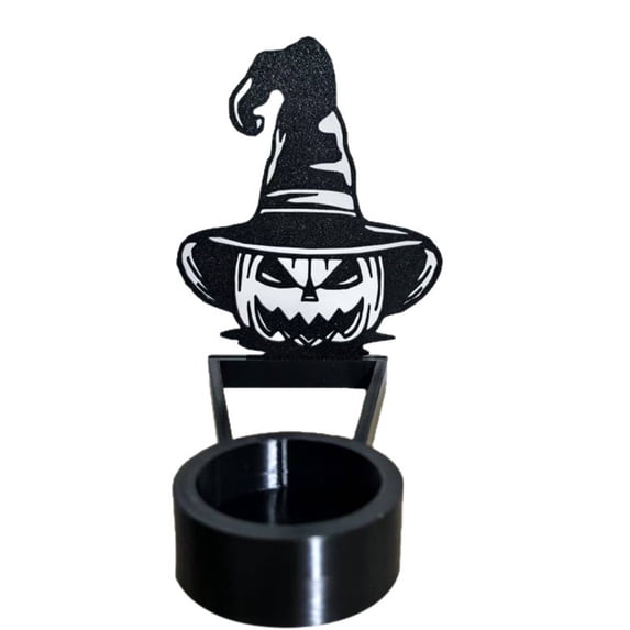 Halloween Shadow Projection Candle Holder Tealight Stand With Bat Pumpkin Cutouts