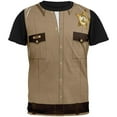 thumbnail image 1 of Halloween Sheriff Costume All Over Mens Black Back T Shirt Multi SM, 1 of 1