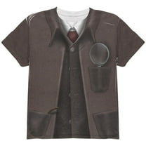 Halloween Sherlock Holmes Costume All Over Youth T Shirt Multi YLG