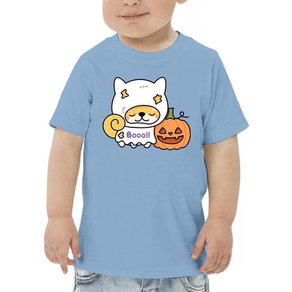 Halloween Shiba Ghost Costume T-Shirt Toddler -Image by Shutterstock, 5 Toddler