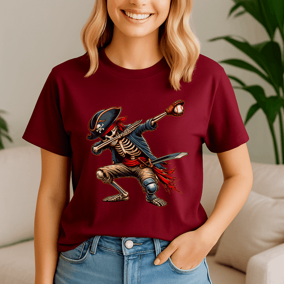 Halloween Shirt,Dab Skeleton Dabbing Skeleton Pirate, Spooky Season Tee, Happy Halloween Shirt , Ghost Pumpkin Tshirt, Funny Holiday Gift,Horror Witchy