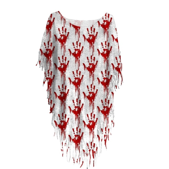Halloween Shirt For Women Funny O Neck Short Sleeve Halloween Clothes Gift Splatter Top