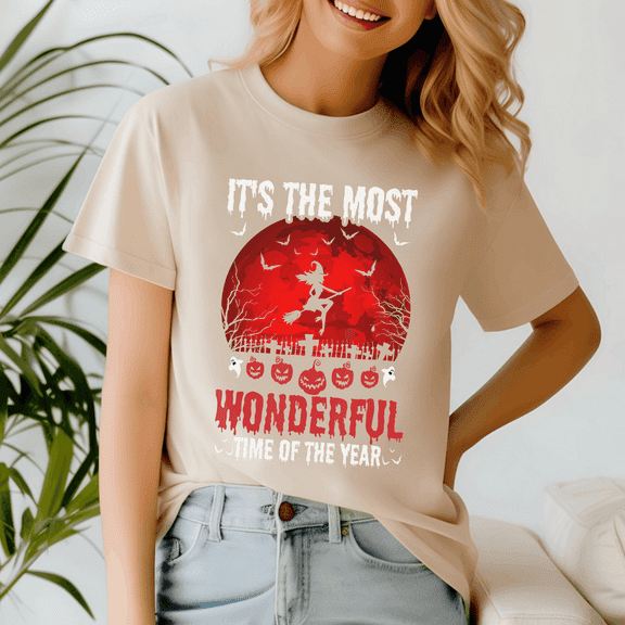 Halloween Shirt ,It The Most Wonderful Time Of The Year, Spooky Season Tee, Happy Halloween, Ghost Pumpkin Tshirt, Funny Holiday Gift,Horror Witchy