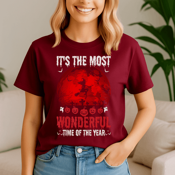 Halloween Shirt ,It The Most Wonderful Time Of The Year, Spooky Season Tee, Happy Halloween, Ghost Pumpkin Tshirt, Funny Holiday Gift,Horror Witchy