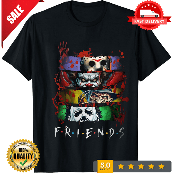 Halloween Shirt Jason Freddy Michael Friends Mens Graphic Novelty T-shirt Humor, LIMITED EDITION-TH63133