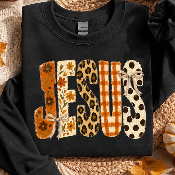 Halloween Shirt, Jesus Fall Sweatshirt, Christian Autumn Shirt, Pumpkin Season Hoodie, Leopard Floral Graphic Tee, Faith Thanksgiving Gift For Women