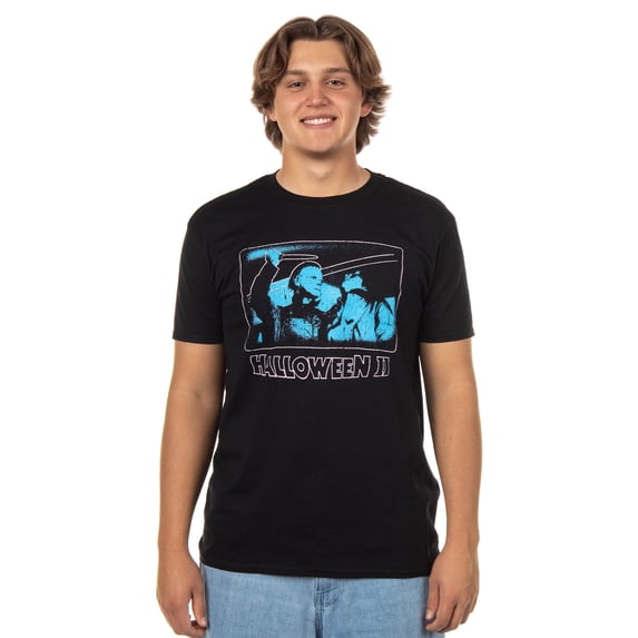 Halloween Shirt Men's Michael Myers in Action Short Sleeve Graphic Tee