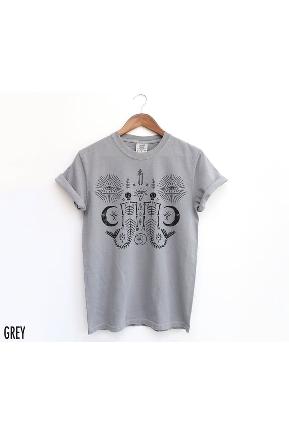 Halloween Shirt, Skeletons Tshirt, Goth Halloween, Mermaid Skeleton, Gothic T-Shirt, Mysti