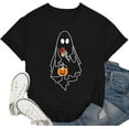 thumbnail image 1 of Halloween Shirt for Women Halloween Ghost Tshirt Horror Halloween Party Tee Top, 1 of 3