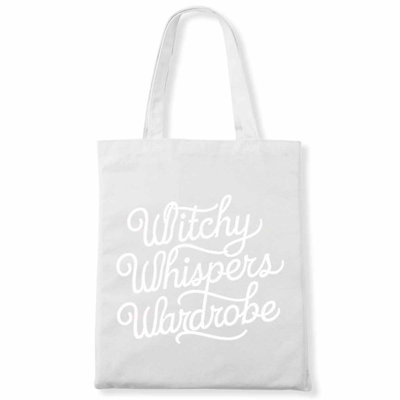 Halloween Shirts For Women Fall Novelty Canvas Bag Graphic Casual Vintage Witchy Whispers Wardrobe Tops 1Pc